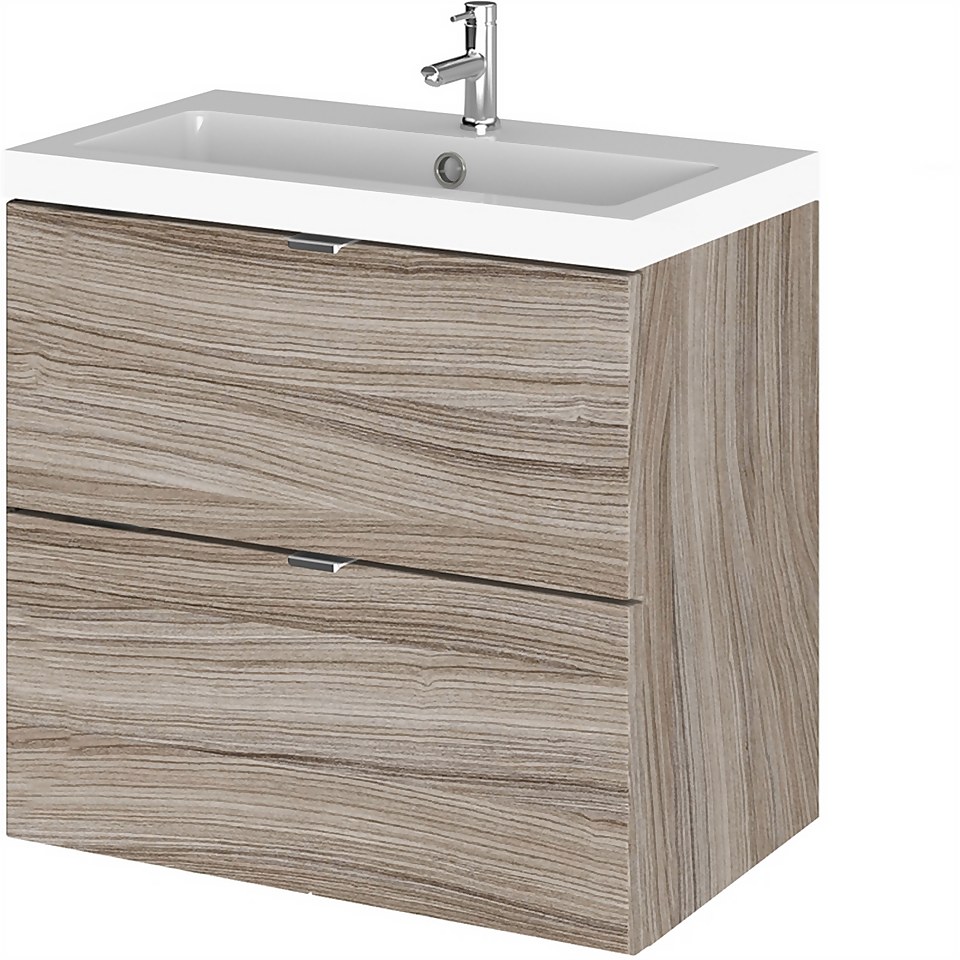 Balterley Dynamic 600mm Wall Hung Vanity Unit with Basin Driftwood