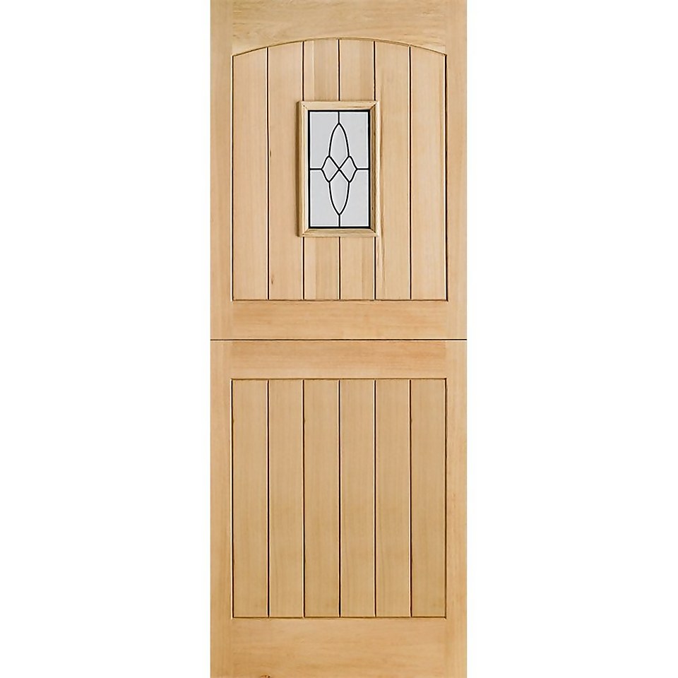 Cottage Stable 1 Lite Glazed Exterior Door Oak