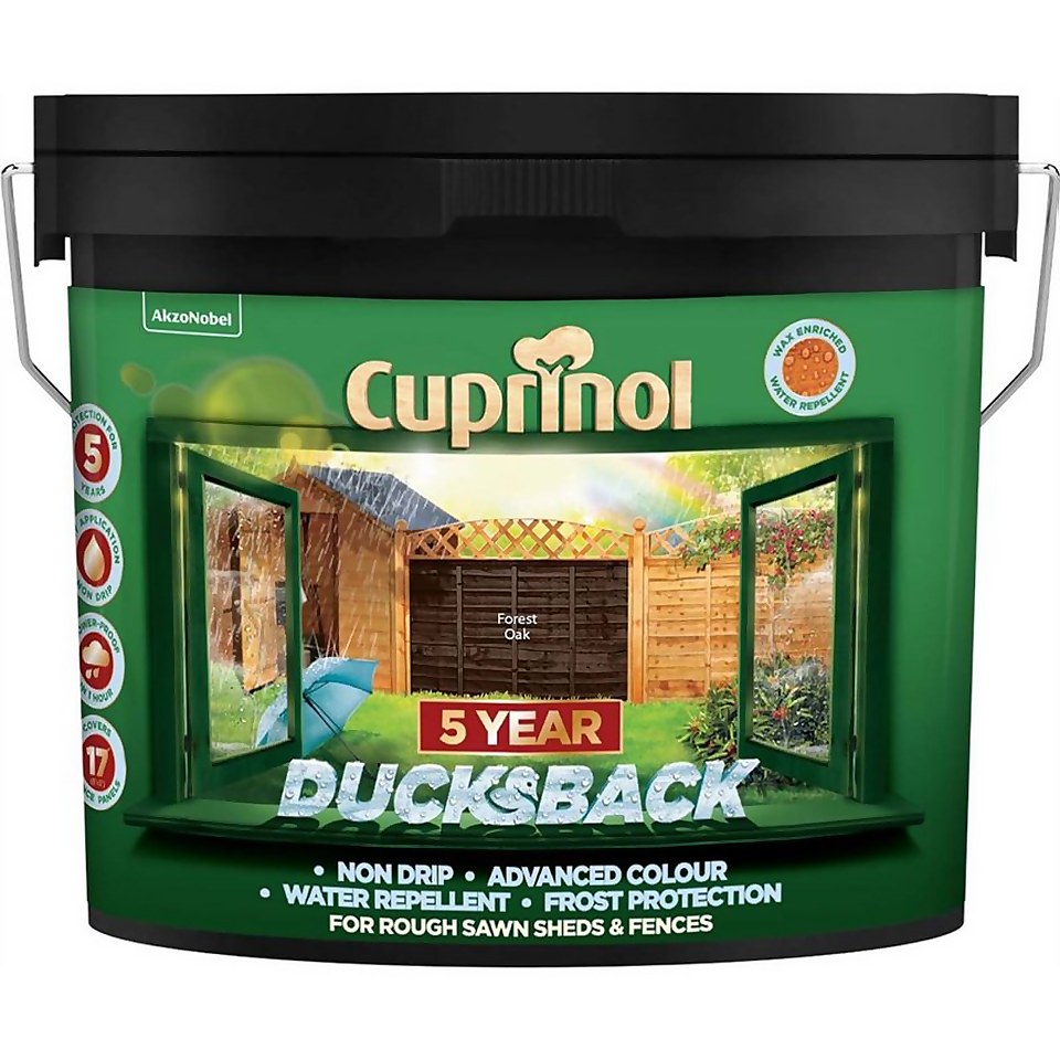 Cuprinol 5 Year Ducksback Forest Oak 9L Homebase
