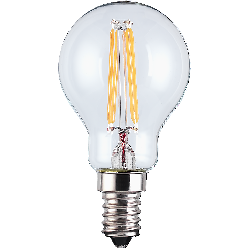 TCP Filament Globe Clear 40W SES Warm Dimmable Light Bulb Homebase
