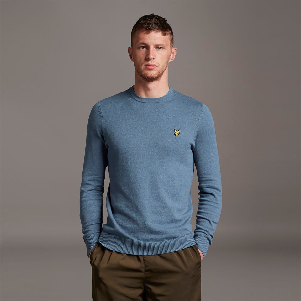 lyle and scott cotton merino crew neck jumper