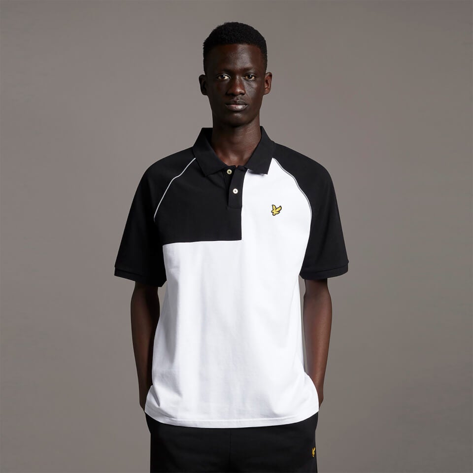 Lyle \u0026 Scott Men's Contrast Panel Polo Shirt - White - L Male