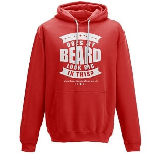 beard men meats food hoodie does look red big