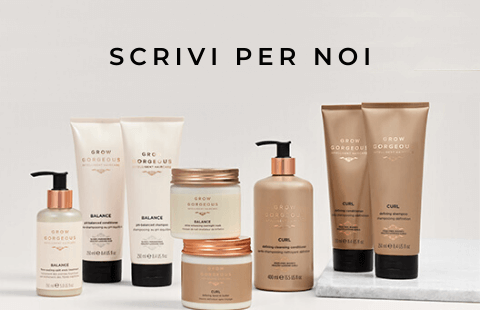 scrivi per noi prodotti cura dei capelli Grow Gorgeous