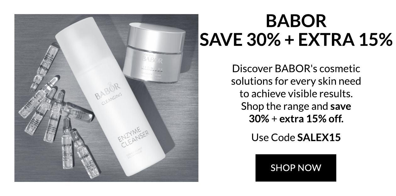 save 30% + extra 15% on BABOR