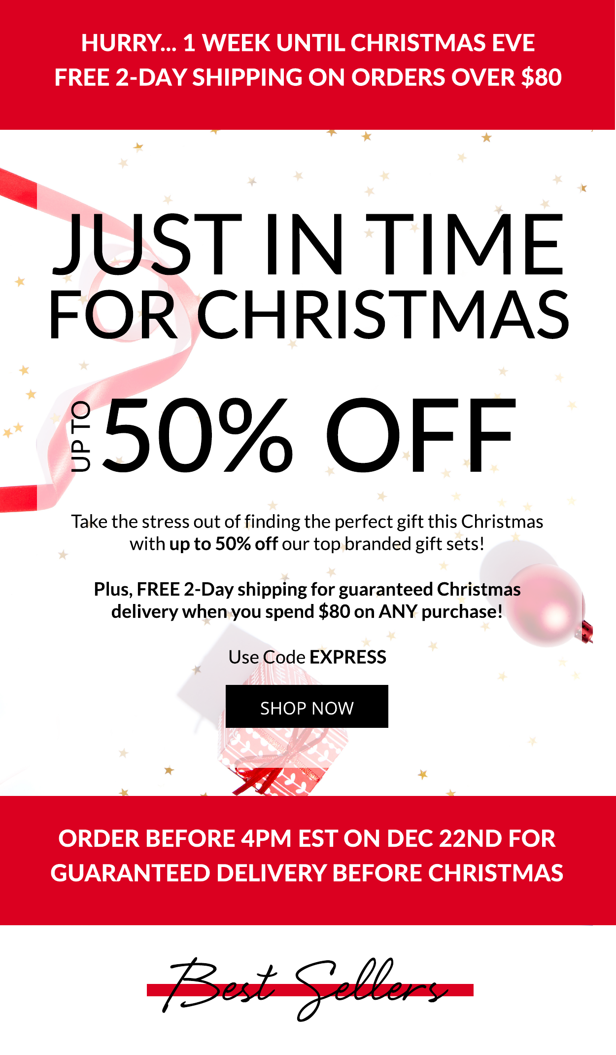 Free Express Shipping + Up to 50% Off Last Minute Gifting