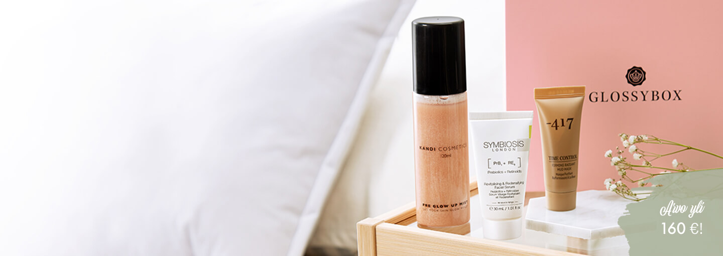 Vihdoinkin on uusi glossy-vuosi täällä! Aloitamme vuoden jännittävällä tammikuun boksilla <b>Beauty Sleep & Refresh</b> jonka arvo on jopa yli 160 €! Boksin mukana saat ihanaa virkistävää hehkua mm. Kandi Cosmetics Glow up primer & Setting Sprayn sekä aktiivisia ainesosia sisältävän ylellisen seerumin Symbiosis Londonilta.<br><br> Tilaa kuukauden boksi nyt ja aloita uusi vuosi uudella kauneusrutiinilla!