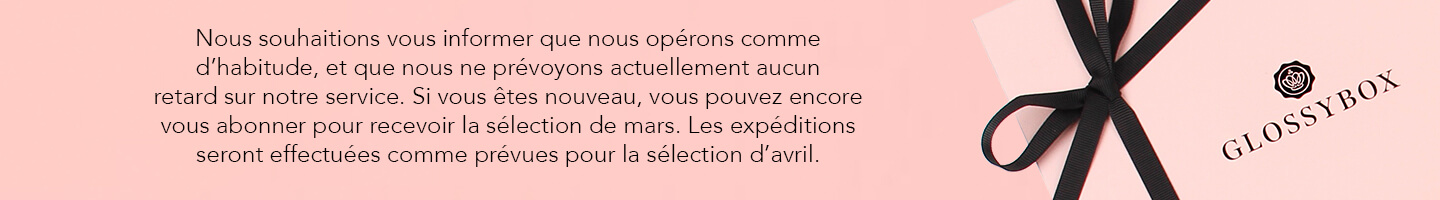 Nous souhaitions vous informer que nous opérons comme d’habitude, et que nous ne prévoyons actuellement aucun retard sur notre service. Si vous êtes nouveau, vous pouvez encore vous abonner pour recevoir la sélection de mars. Les expéditions seront effectuées comme prévues pour la sélection d’avril.