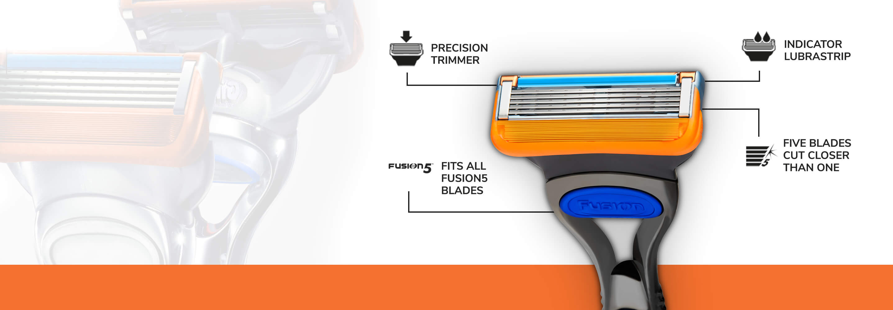 Fusion5 Range: 5 Blade Razors | Gillette UK