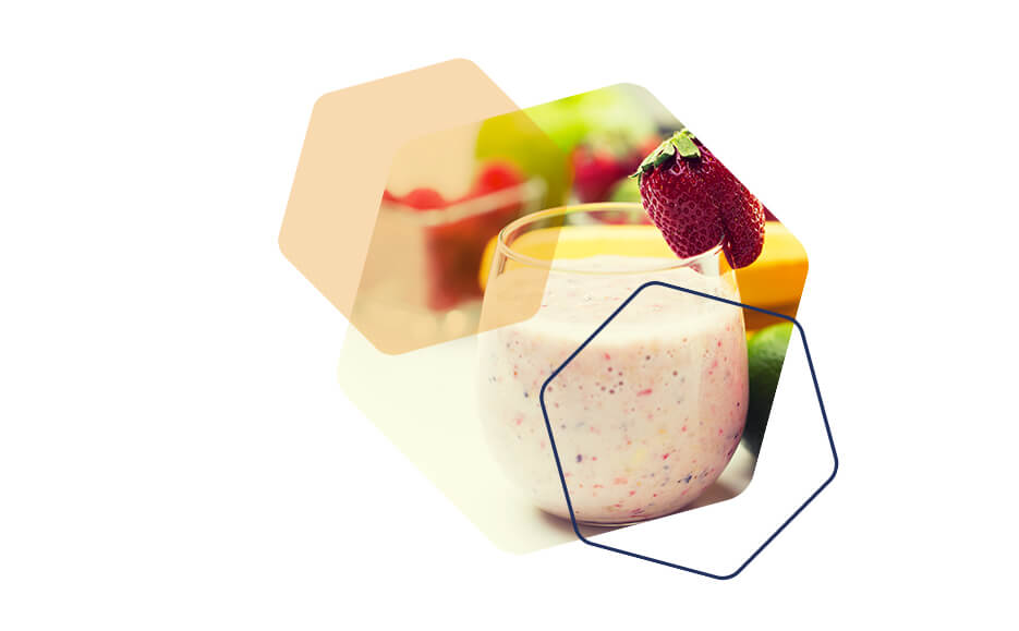 Image of a strawberry meal replacement shake