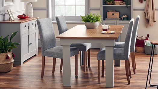 Homebase Kitchen Tables : Oporto 4 Seater Dining Set Louvre Dining
