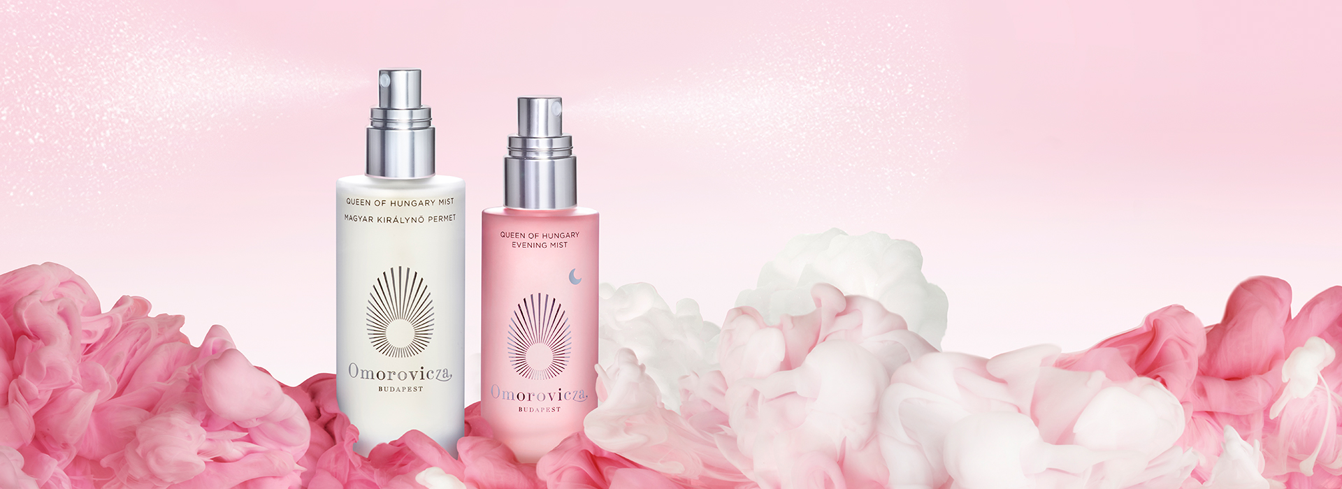 Introducing our Queen of Hungary Evening Mist. Why just sleep, when you could dream? Enhance the restorative quality of sleep for skin with the Queen of Hungary Evening Mist: a luxurious pre-pillow facial mist combining repair-enhancing actives with calming lavender extract, for an indulgent veil of beauty sleep.