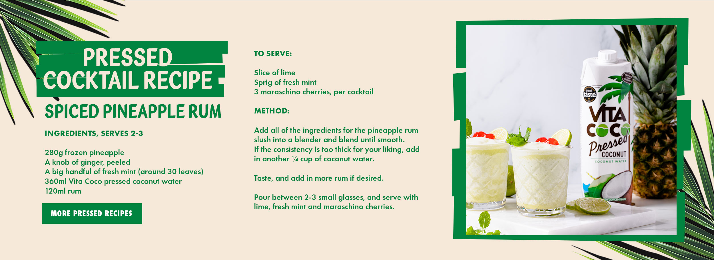 Pressed cocktail recipe. More pressed recipes