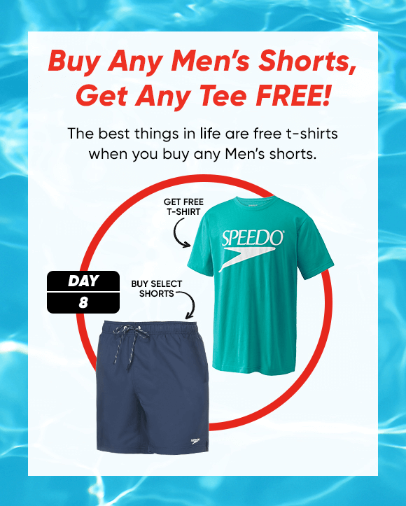 Buy Any Men's shorts, get any tee free