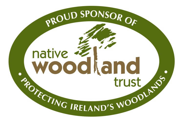 Proud sponsor of native woodland trust, protecting Ireland's woodlands