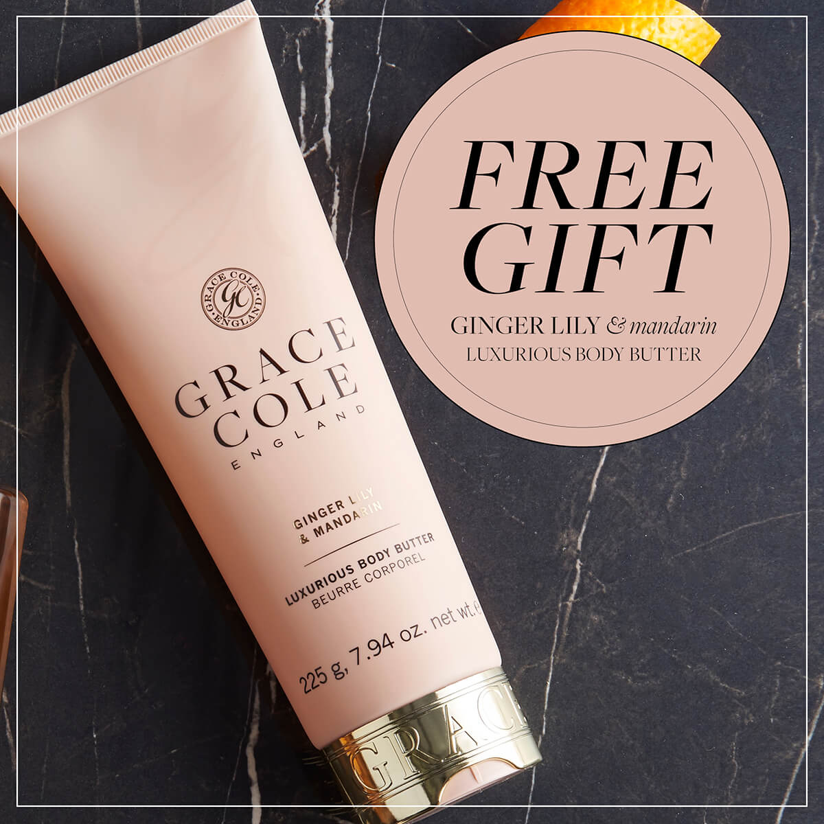Free gift. Ginger Lily & Mandarin luxurious body butter.