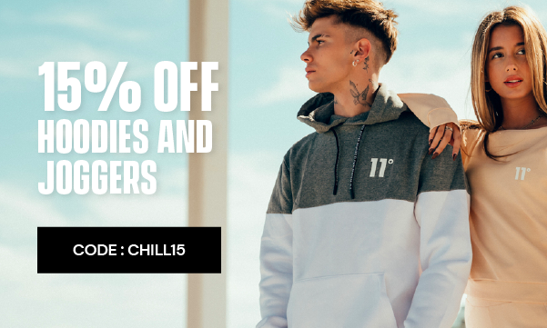 Extra 15% off hoodies and joggers, code CHILL15