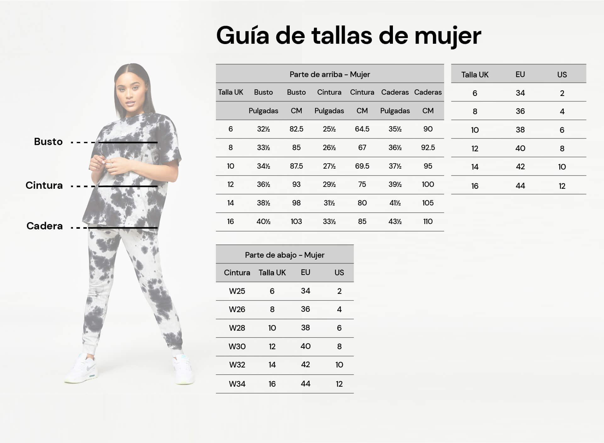 Guía de Tallas | 11 Degrees ES
