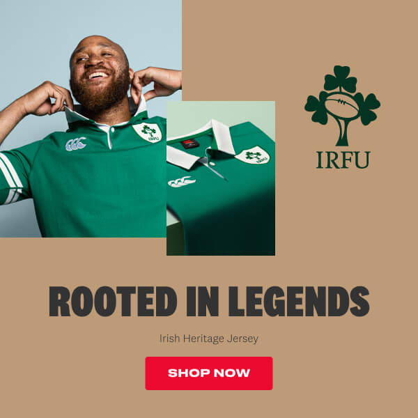 Rooted in Legends - Irish Heritage Jersey Shop now IRFU