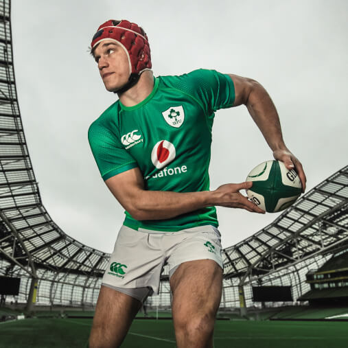 Irland Rugby Canterbury Herren Anhänger Baumwolle T-Shirt-grün-NEU 