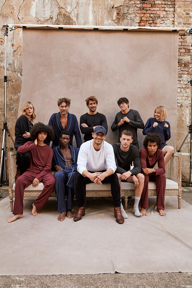 david gandy and a group of models wearing wellwear products