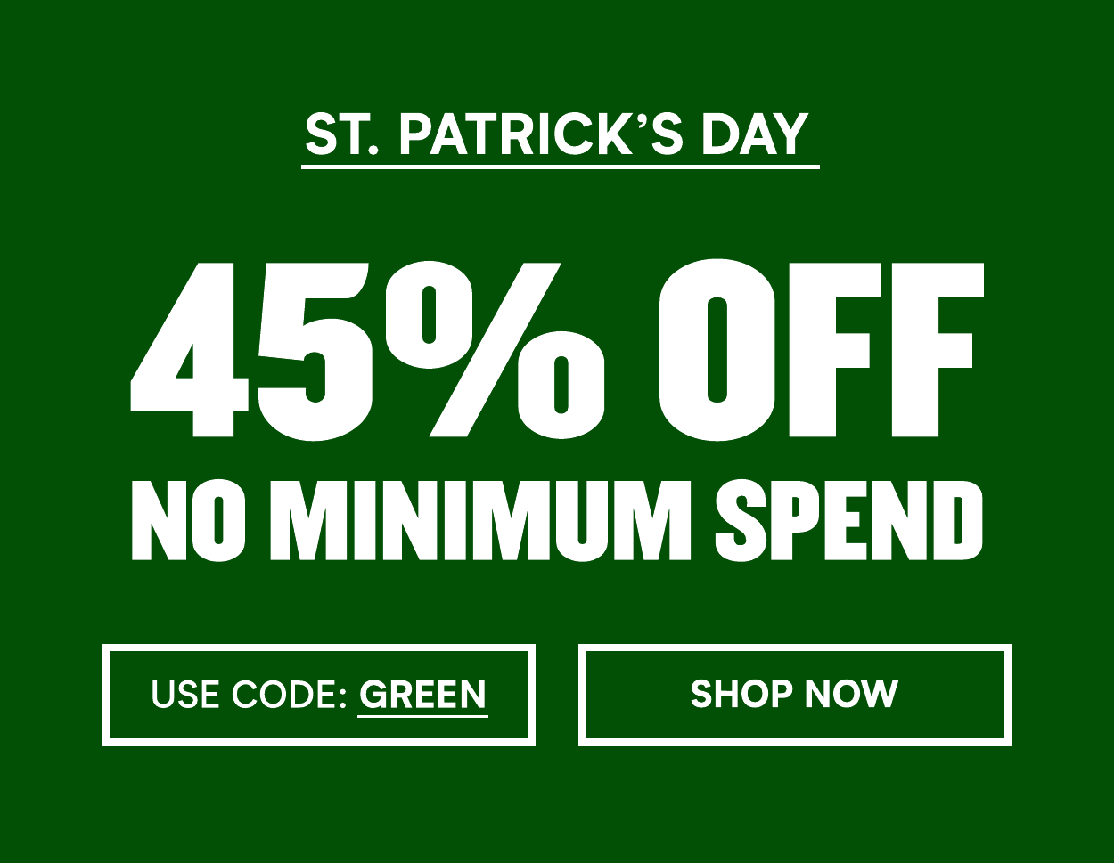 45% off no minimum spend