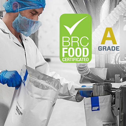 myprotein worker checking product quality