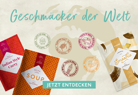 Geschmäcker der Welt Mahlzeitenersatz und Diät Produkte