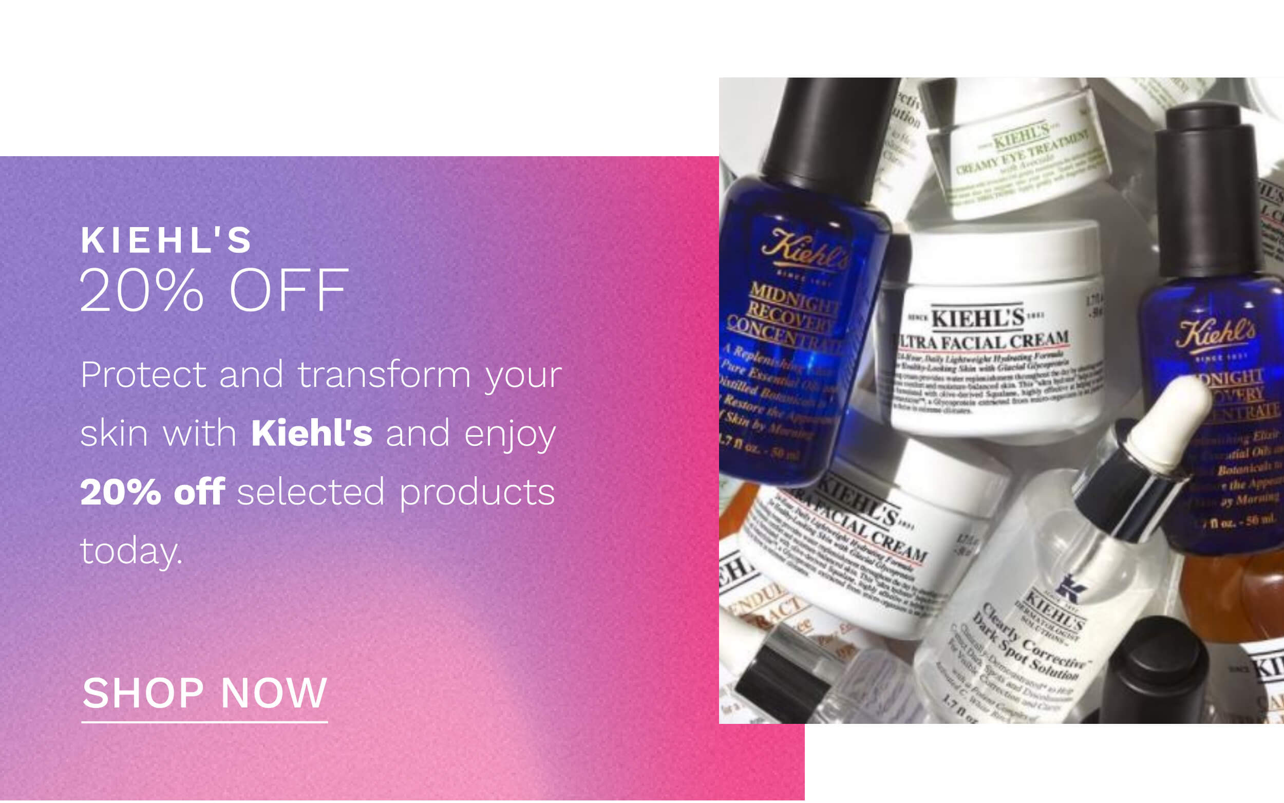 20 percent off kiehls