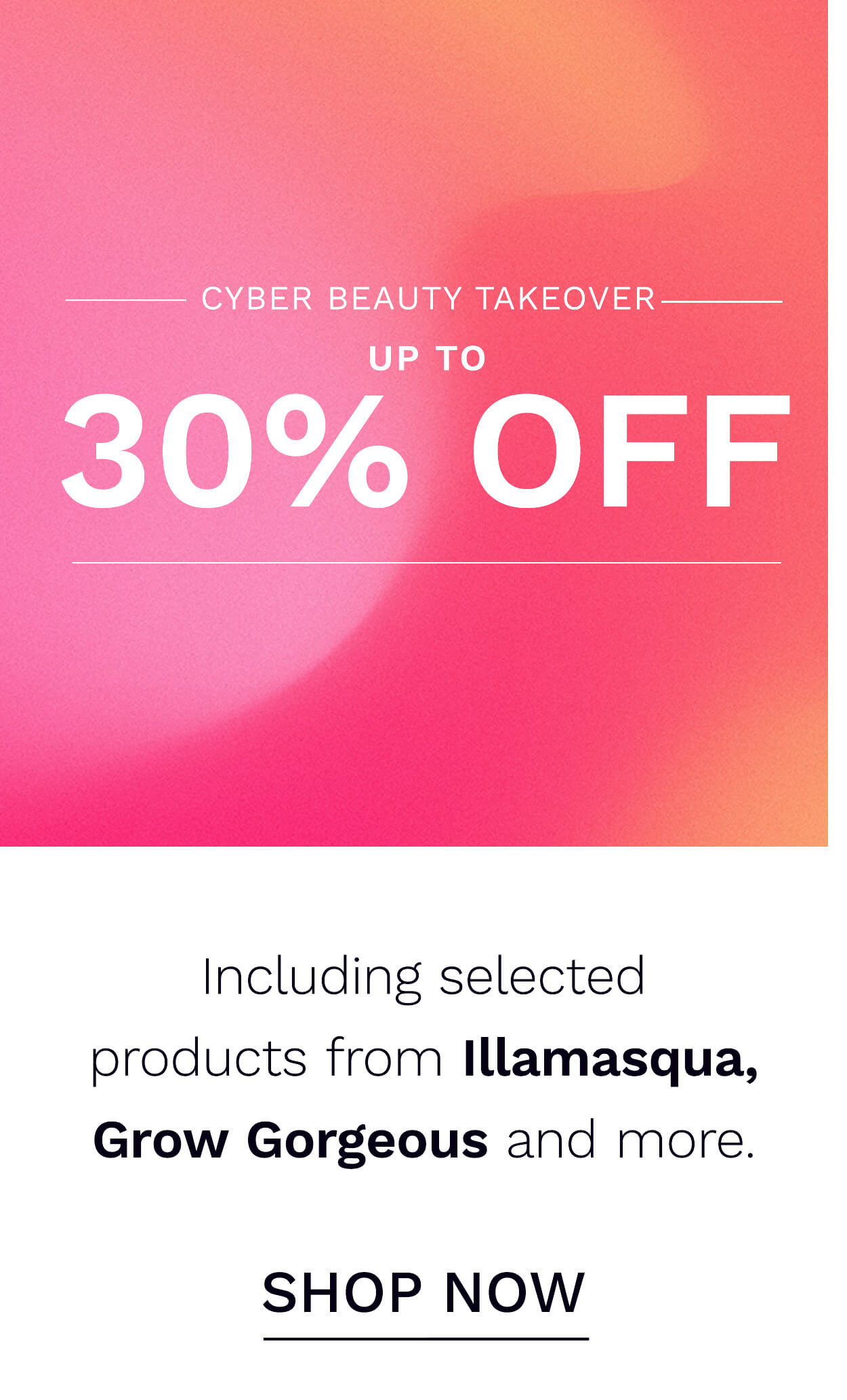 UP TO 30 PERCENT OFF SELECTED PRODUCTS