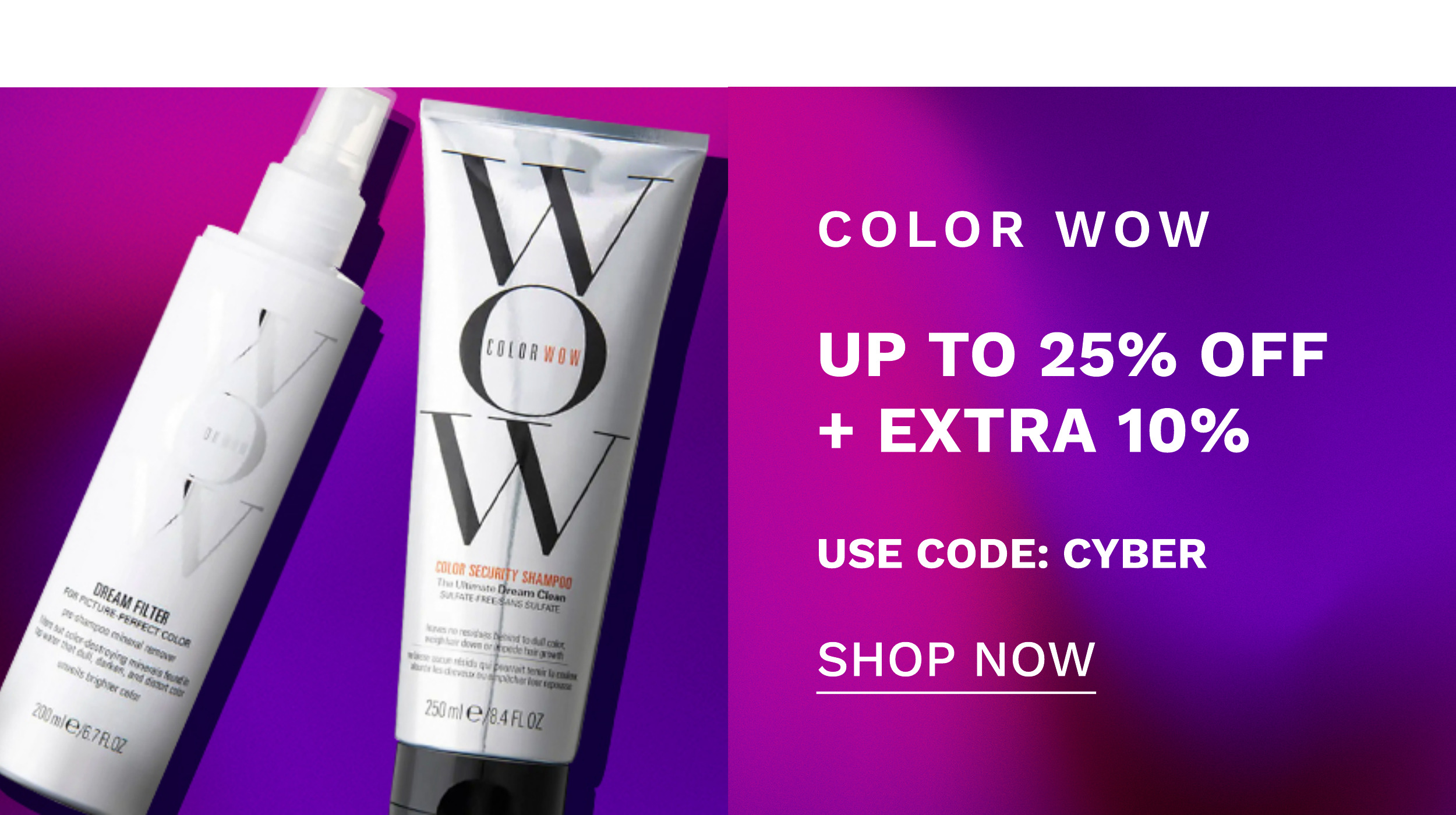 up to 25 percent off plus extra 15 color wow