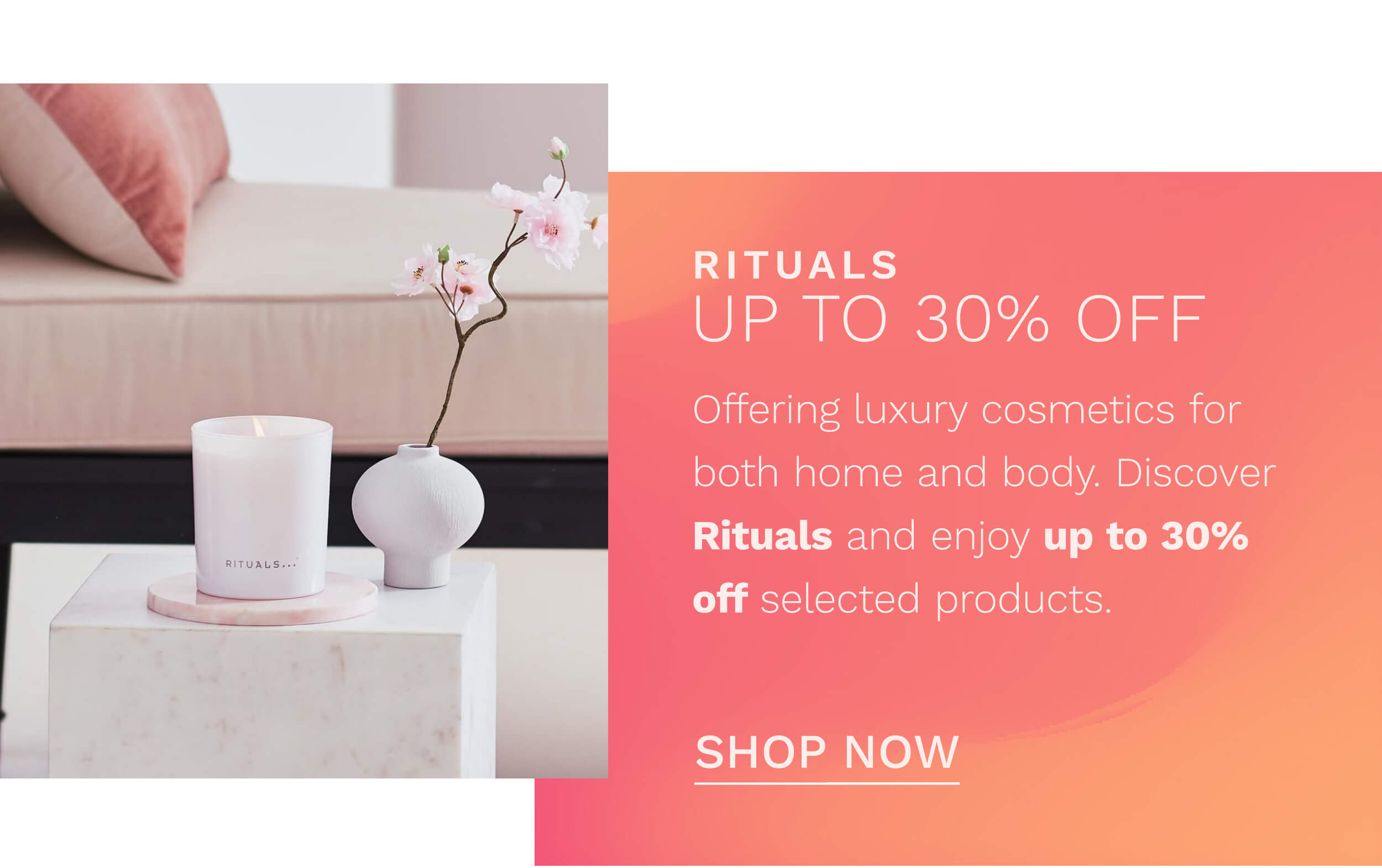 up to 30 percent off rituals