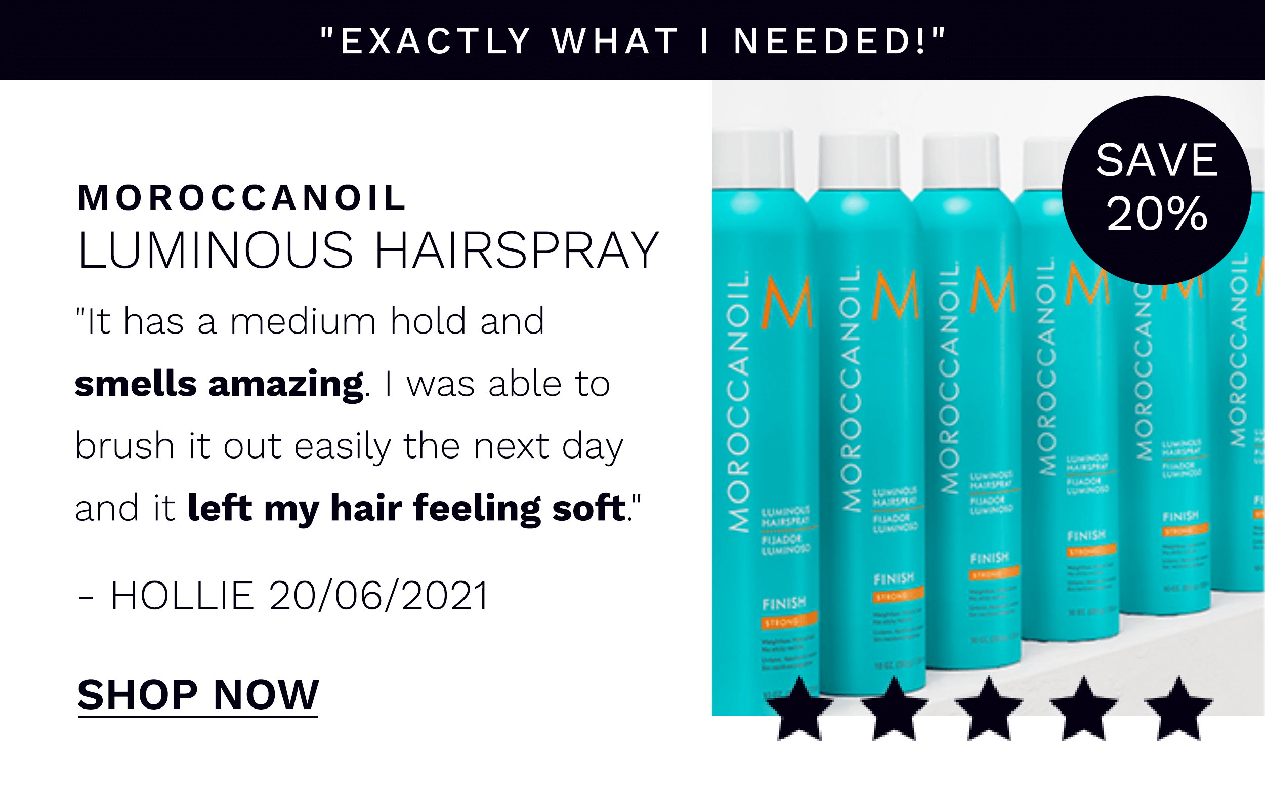 Moroccanoil luminous hairspray
