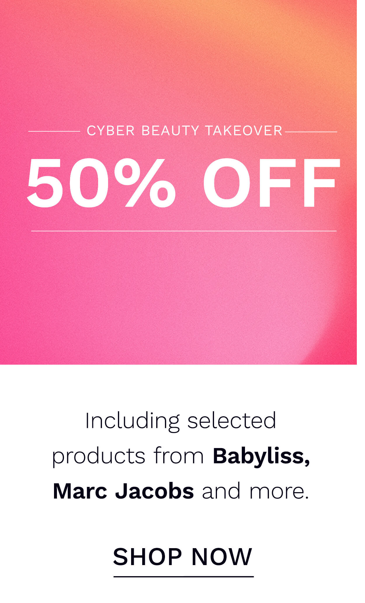 SAVE 50 PERCENT OFF SELECTED PRODUCTS