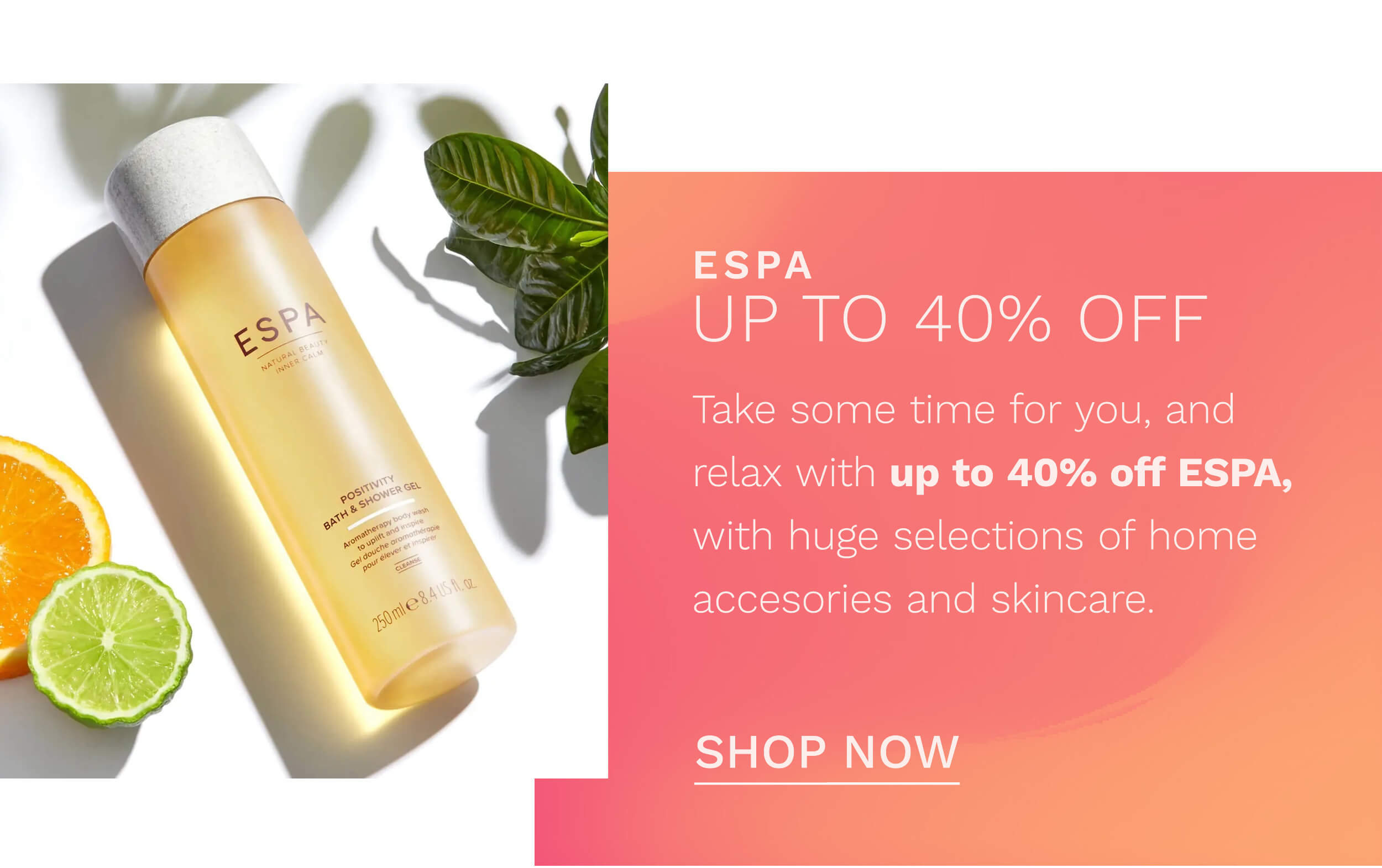 Up to 40 percent off Espa