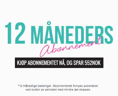 tekst: 12 måneders abonnement for Beauty Box