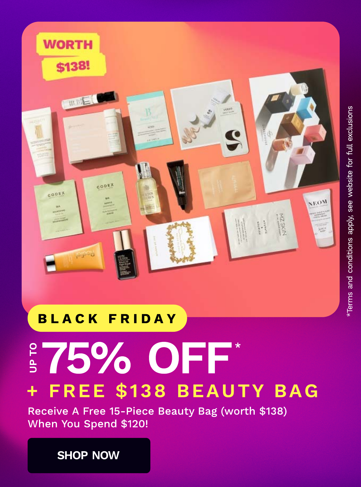 BLACK FRIDAY UP TO 75% OFF